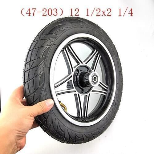 12 1/2 X 2 1/4 62-203 wheels 12.5 inch tire + alloy rims fits Many Gas Electric Scooters and e-Bike ,Folding electric bicycle