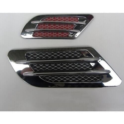 2Pcs/Set Car Side Air Flow Vent for Fender Hole Cover Intake Grille Duct Decoration ABS Plastic Sticker Universal
