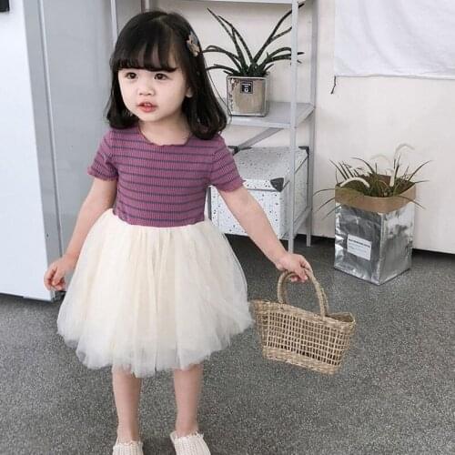 2021 New Lace Foreign Style Childrens Girl Party Tutu Dress Kids Elegant Summer Princess Skirt Vestido Frocks Child Costume h1