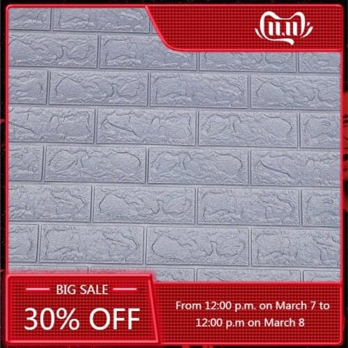 27 styles Christmas Stickers 3D Brick Wall Stickers Stone Living Room Decor Foam Waterproof Panels Covering Wallpaper TV Backgro