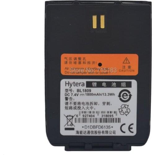 Walkie Talkie Accessories Hytera BL1809 7.4V 1800mAh Li-ion Rechargeable Battery Pack for Hytera X1 X1e X1p Two-way Radio