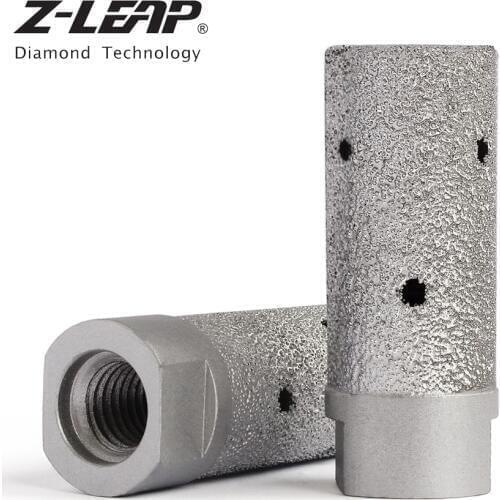 Z-LEAP 1"Diamond Drum Wheel Vacuum Brazed With 5/8-11 M14 Granite Marble Quartz Finger Bit Stone Sink Hole Edge Sanding Grinding