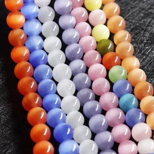4 6 8 10 12mm Natural Stone Beads Opal Stone Beads For DIY Making Bracelet Necklace Jewelry Accessories Wholesale