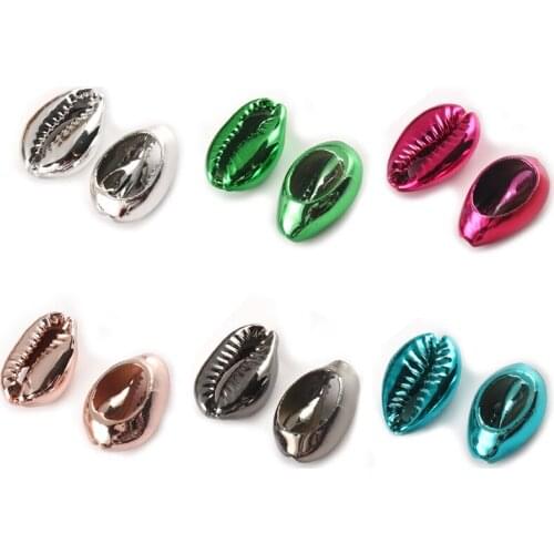 17-20mm Natural Shell Beads Gold Plated Conch Connector Charm Pendant for Jewelry Making Diy Handicraft Accessories 10pcs/lot