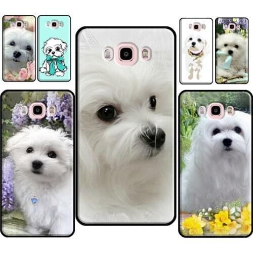 Cartoon Maltese Dog Case For Samsung Galaxy J1 J3 J5 J7 A3 A5 2016 2017 J2 Core J4 J6 J8 A6 A7 A8 A9 2018