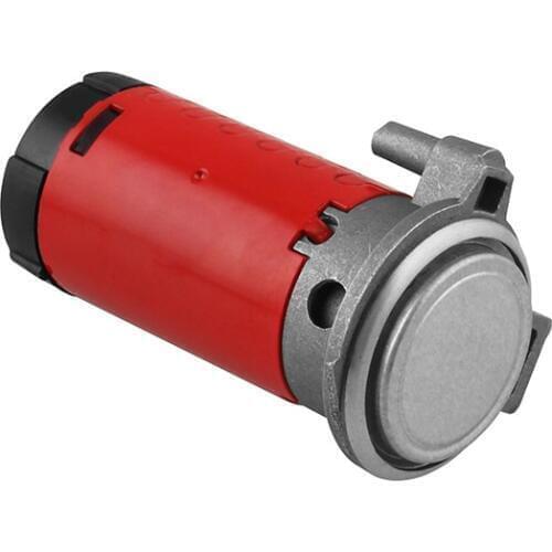 Pohiks 12V Cylindrical Red Air Compressor For Air Horn Car Truck Vehicle Electronics Replacement Accessories