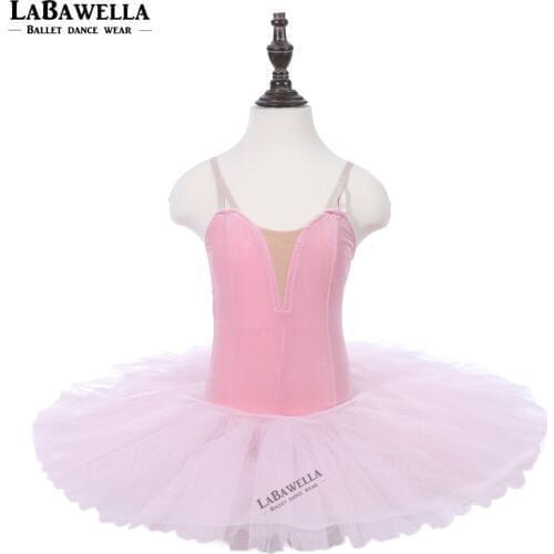 Child 7layers hard tulle dance show costumes tutu pink pre-professional dancing ballet tutu stage costumes pancake PPL18044F