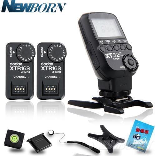 Godox XT32C 2.4G Wireless 1/8000s High-speed sync Flash Trigger+ 2X XTR-16S for Canon /GODOX V850/V860/V850II/V860C V860N Flash