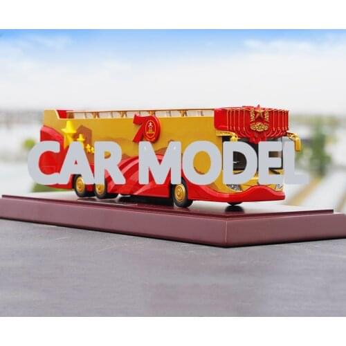 1:42 scale Alloy Toy Vehicles foton 70th anniversary double deck bus Model Of Childrens Toy Car Original Authentic Kids Toys