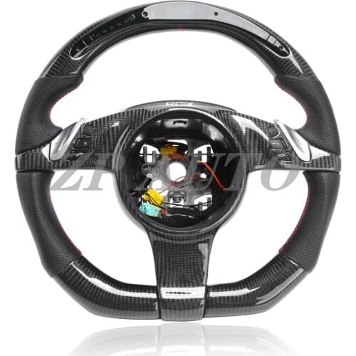 Cuatomized design Carbon Fiber with Perforated Leather and LED For Porsche Cayenne/Panamera 2010-2016 Steering Wheel Assembly