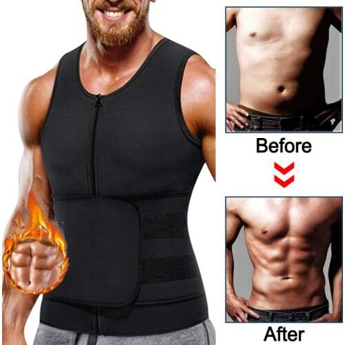 Slimming Body Corset Sauna Sweat Belly Sheath Belt Shapewear Men Binders And Shapers Waist Trainer Fitness Vest Neoprene Shaper