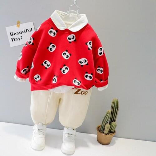 Menoea Baby Girls Boys Animal Clothing Sets Spring Autumn Toddler Infant Casual Clothes Cartoon Kids T Shirt Pants 2pcs Outfits