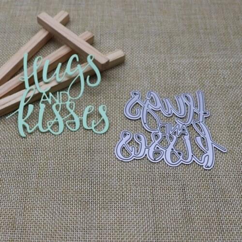 Metal Cutting Dies Hugs and Kisses Diy Scrapbooking Photo Album Decorative Embossing Paper Card Crafts Die 2021