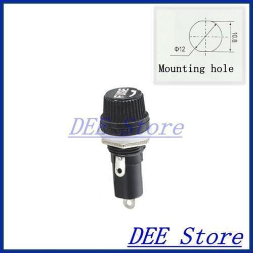 5x20 mini fuse block fuse box Chassis Panel Mount fuseholder fuse holders for 5*20mm cylindrical Glass Tube/Ceramics fuse 10A