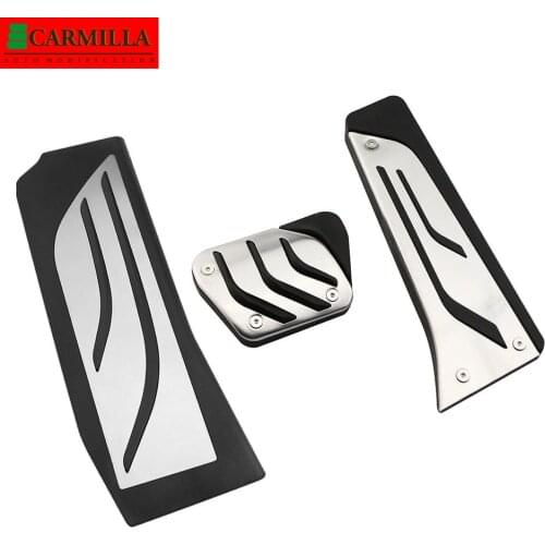 Carmilla Gas Brake Rest Pads Pedal Cover Car Pedals for BMW 5 Series G30 G31 G38 520d 520i 525i 528i 530i 2017 - 2021 Parts