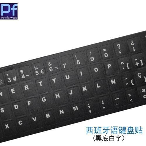 For 11-24 inch all keyboard 2pcs/lot Spain Spanish keyboard sticker Opaque QWERTY Spain Stickers teclado espanol sticker