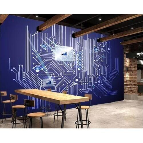 Beibehang Wallpaper custom any size 3D stereo modern technology circuit board tooling background wall paper mural Wallpaper