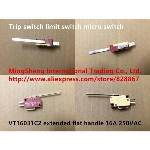 Original new 100% import trip switch limit switch micro switch VT16031C2 extended flat handle 16A 250VAC