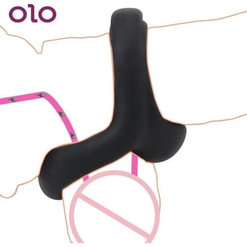 Sex Toy for Couple Reusable Penis Enlargement for Men Dual Ring Penis Ring Delay Ejaculation Cock Ring