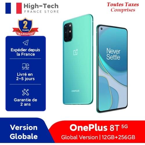 OnePlus 8T 8 T Global Version Smartphone Snapdragon 865 5G 6.55'' 120Hz AMOLED Display 48MP Quad Camera NFC Charge 65W