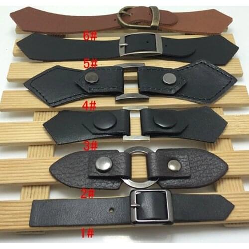 2 Pair High Quality Combined Buttons Pu Leather Metal Buckles Button for Bag Decoration Multi-usage Fur Coat Diy Sewing Material