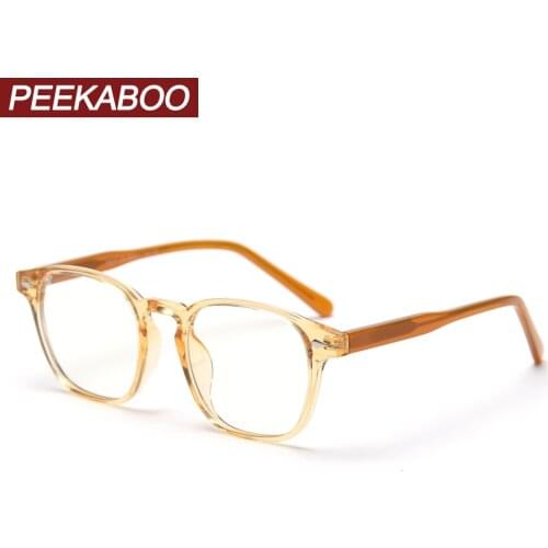 Peekaboo TR90 transparent glasses frame women clear lens square glasses optical korean style high quality student accessories
