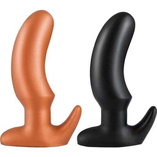 Liquid Silicone Soft Anus Dilator G Spot Vagina Dildo Big Butt Plug Expander Anal Beads Erotic Adult SM Sex Toy For Women Men