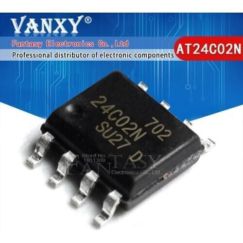 10PCS AT24C02 SOP8 AT24C02N SOP AT24C02 SMD AT24C02-10SU-2.7 new and original IC