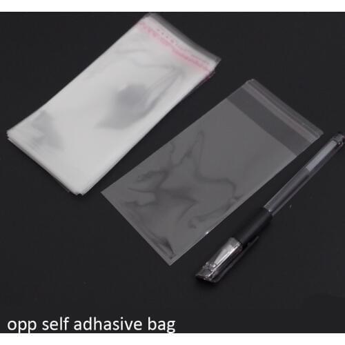 1000pcs Clear Resealable OPP/Pol/Cellophane Bag 5x9cm(7+2) Transparent OPP Self Adhesive Plastic packaging cosmetic Packing bags