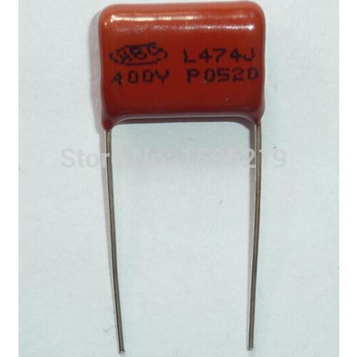 25pcs CBB capacitor 474 400V 474J 0.47uF 470nF P15 CL21 Metallized Polypropylene Film Capacitor