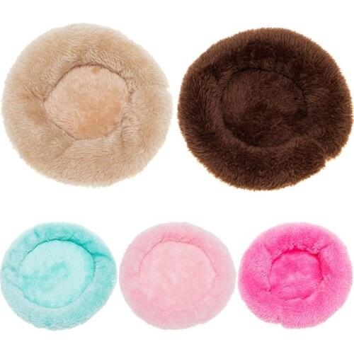 5 Colors Small Cute Pets Round Soft Fleece Mat House Winter Warm Squirrel Hedgehog Rabbit Guinea Pig Bed Mat House Hamster Nest