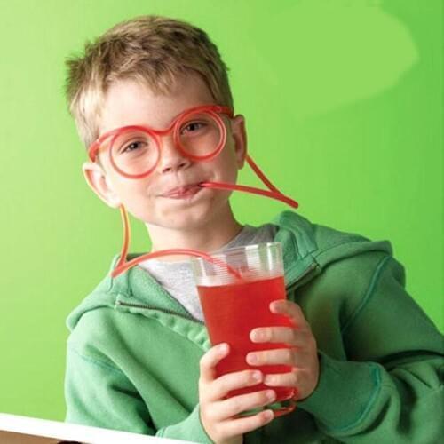 500pcs Funny Drinking Straw glasses Frames for party favor DIY Decoration Plastic Glasses Eye Frame Kids gift