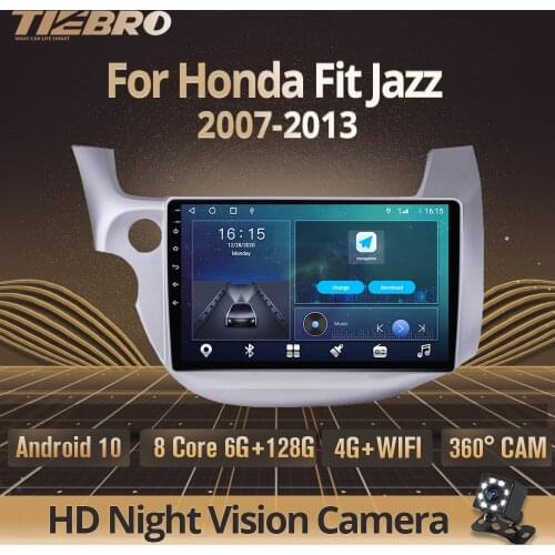 2DIN Android 10 Car Radio For Honda Fit Jazz 2007-2013 Stereo Receiver GPS Navigation Car Multimedia Player DSP Auto Radio IGO