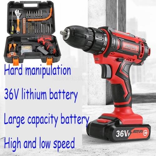 1 Sets Cordless Drill Electric Rotary Tool Family Essential Screwdriver Power Tools Speed Lighting Mini New Wireless Driver Dc