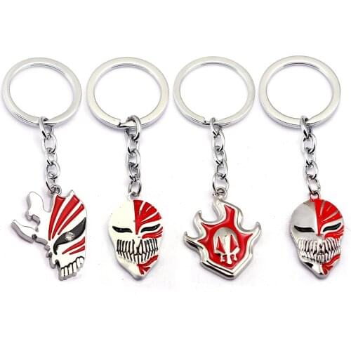 BLEACH Keychain Anime Key Chain 9 style Key Ring Holder Pendant Kurosaki Mask Chaveiro Jewelry Souvenir Grimmjow Jeagerjaques