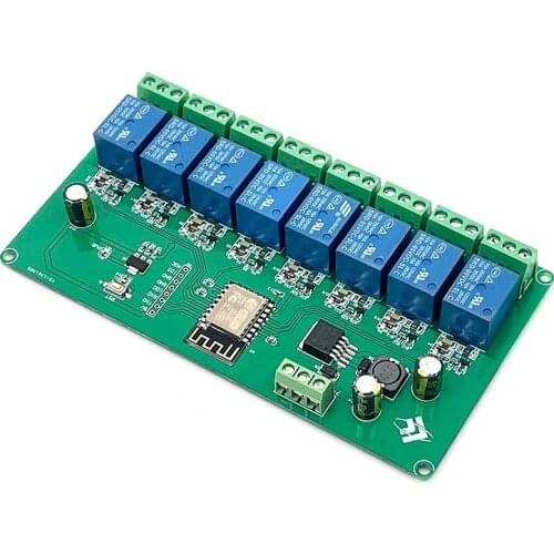 ESP8266 EPS-12F Wireless WiFi Programmable Module 8 Channel Relay Shield Expansion Board for Arduino IOT DC 7 -28V/5V