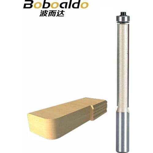1pcs 1/2*1/2*3 Flush Trim Router Bits for wood Lengthened Trimming Cutters with bearing woodworking tool endmill