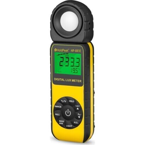 HoldPeak HP-881E New Digital LUX Meter 3000,000 LUX/FC selection High Precision Digital Luxmeter Handheld Type Illuminometer