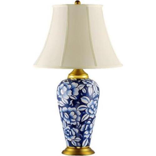Classical Blue and White Chinese Porcelain LED E27 Table Lamp Handmade Jingde Zhen Ceramic Light for Living Room Study H 59/74cm
