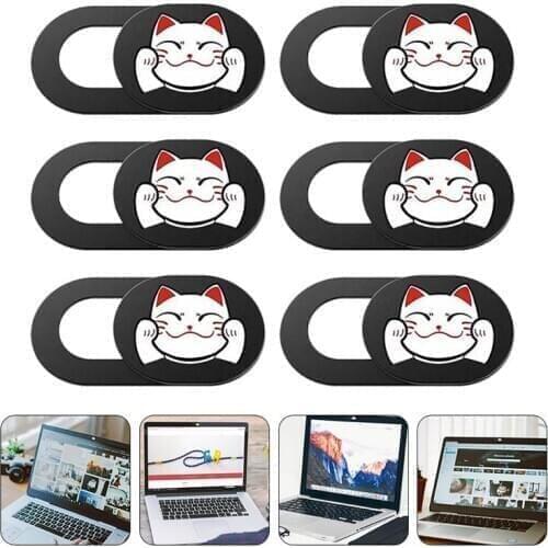 6pcs WebCam Cover Shutter Magnet Slider Universal Antispy Camera Cover For Web Laptop iPad Macbook Tablet lenses Privacy Sticker