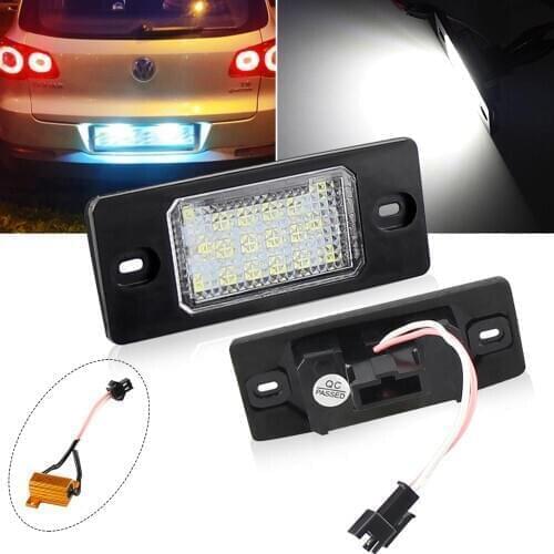 2pcs Car number lamp license plate lampfor VW Bora/Golf 4 Variant/ Golf 5 Variant/ Passat B5.5 3BG Variant/ Tiguan / Touareg Mk1