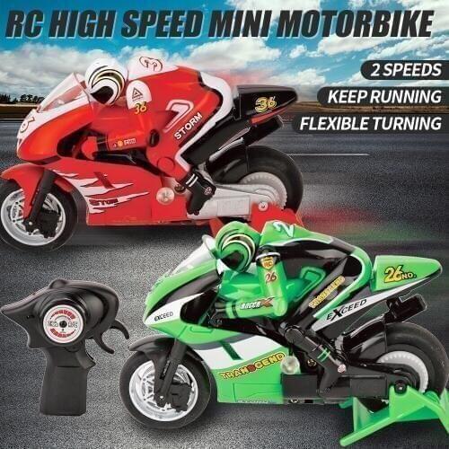 Mini Remote Control Car Motorcycle 2.4 high Speed Racing Model With Gyroscope powerful High Speed Motor RC Car Toys for children