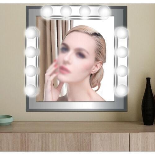 4 Leds Makeup Wall Lamp Kit For Dressing Table Hollywood Vanity Mirror Light Suction Cup Battery Power Supply
