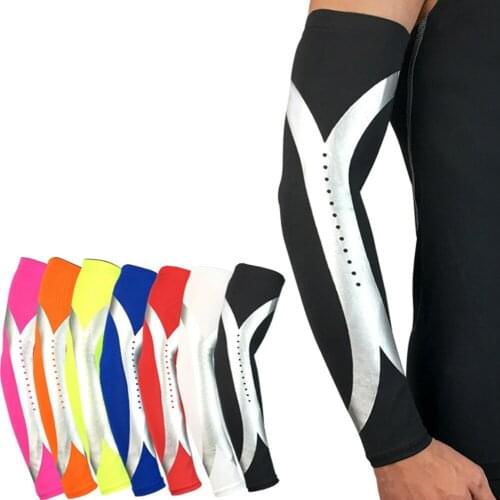 HUYIDA Arm Sleeves Breathable Quick Dry UV Sun Protection Running Basketball Elbow Pad Fitness Armguards Sports Cycling Warmers