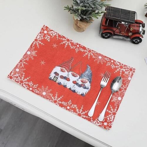 New Christmas Decorations Cartoon Forest Man Dining Mat Tableware and Ornaments In Home Restaurant of Holiday Hotel