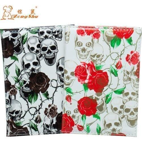 Red special rose PU Leather passport holder women passport case multifunctional travel clip with travling