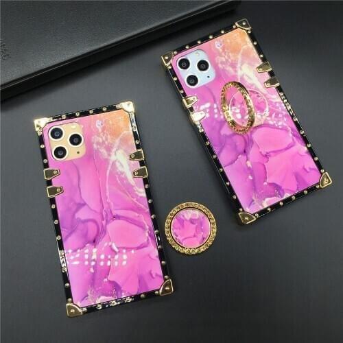 Luxury Glitter Cover Phone Cases Stone Marble Vintage Square Case for Motorola Moto G Power 2021 Moto G Stylus G Play One 5G Ace