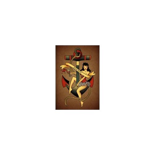 More Style Sailor Jerry Art Print Silk Poster for Your Home Wall Decor 24x36inch