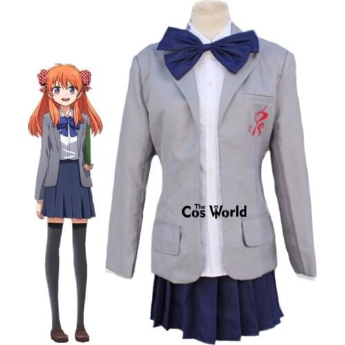 Gekkan Shoujo Nozaki-kun Sakura Chiyo School Uniform Coat Shirt Dress Outfit Anime Cosplay Costumes