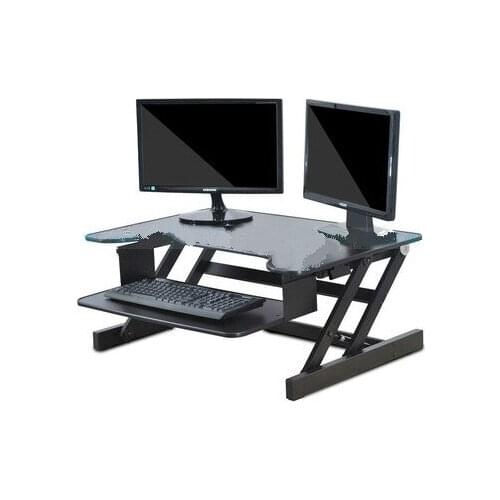 M1M EasyUp Height Adjustable Sit Stand Desk Riser Foldable Laptop Desk Stand With Keyboard Tray Notebook/Monitor Holder Stand